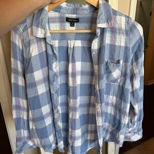 Well Worn Blue and White Checkered Shirt